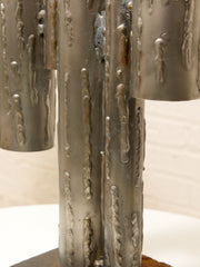 Brutalist Welded Steel Pipe Floor Sculpture