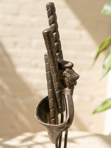 Vintage Golf-Themed Metal Floor Sculpture