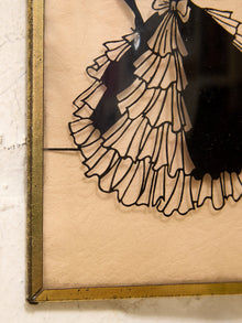 Vintage Framed Victorian Couple Silhouette Art #2