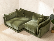 Hansel Two-Piece Sectional Sofa in Amici Moss