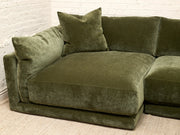 Hansel Two-Piece Sectional Sofa in Amici Moss