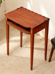 Vintage Mahogany Console Table with Inlay Details