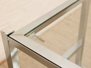 Vintage Chrome & Glass Three-Tier Étagère