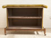 1970s Dijon Mustard Upholstered Rolling Bar