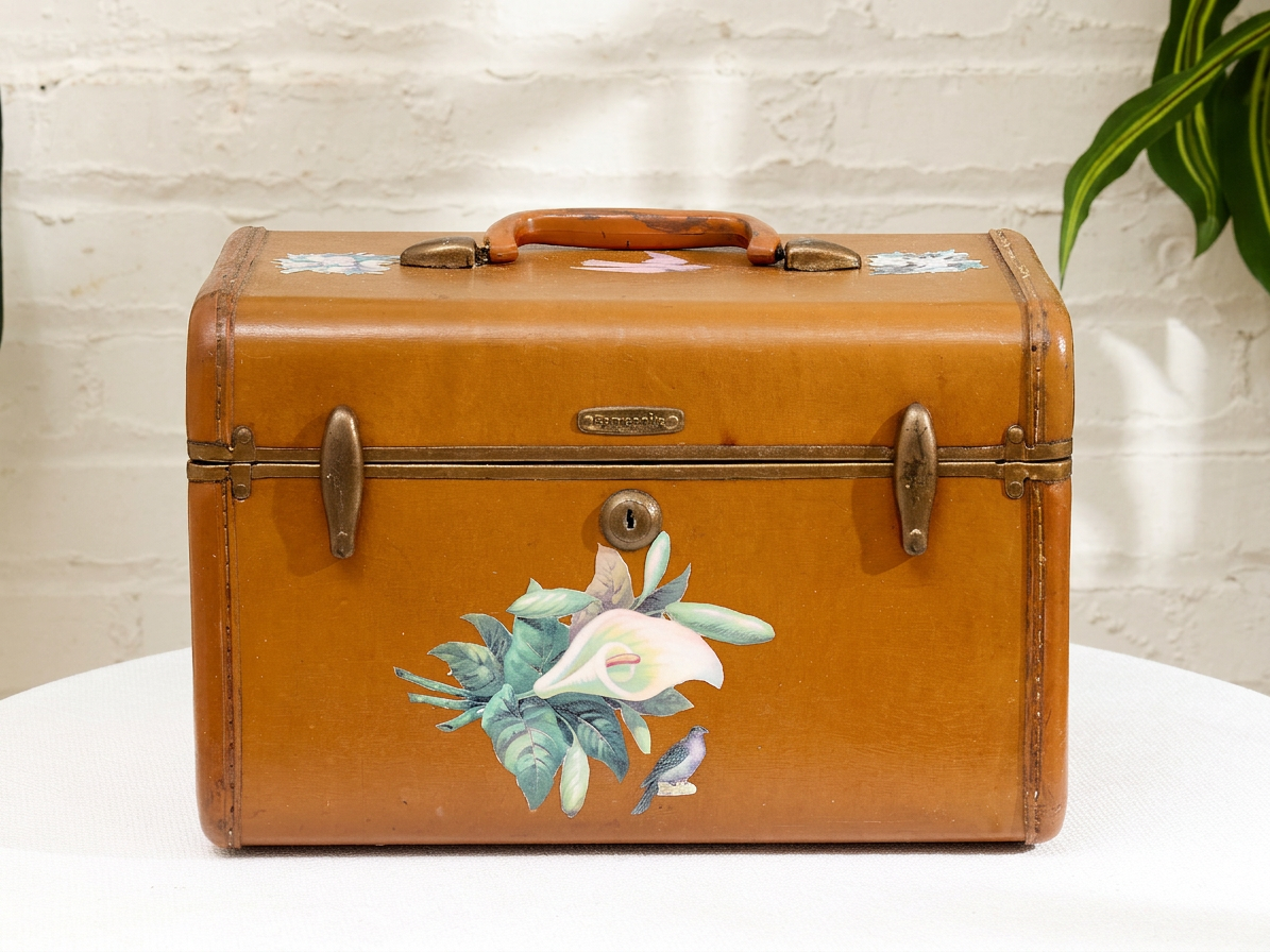 Vintage Samsonite Floral Train Case