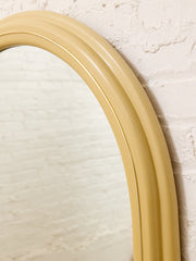 Vintage Arched Wall Mirror with Cream Frame
