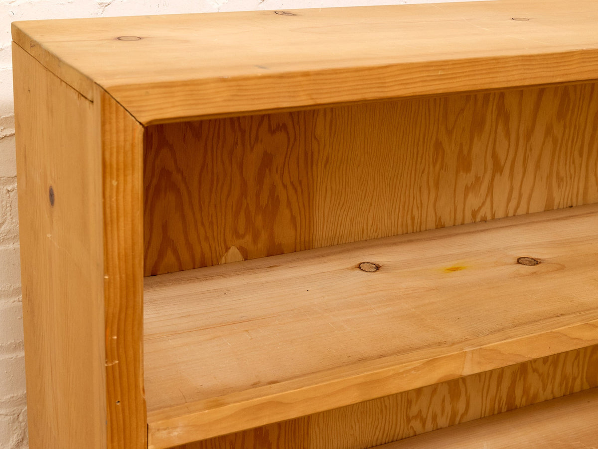 Vintage Solid Oak Open Bookshelf