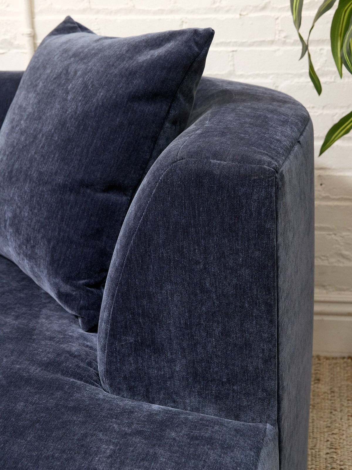 Bonnie Three-Piece Sectional Sofa in Amici Indigo