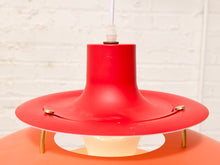 Modern Red Sculptural Pendant Light
