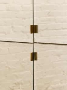 Postmodern 4-Door Mirrored Storage Cabinet