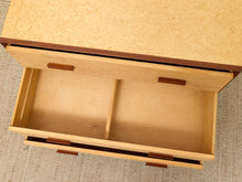 Birdseye Maple Lowboy Three-Drawer Dresser