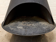 Vintage Sculptural Black Metal Fireplace