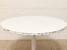 Vintage White Round Pedestal Dining Table