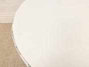 Vintage White Round Pedestal Dining Table