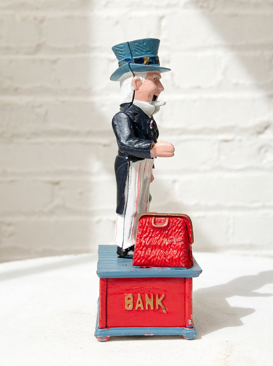 Vintage Uncle Sam Figural Piggy Bank