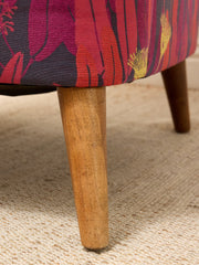 Modern Colorful Botanical Print Accent Chair