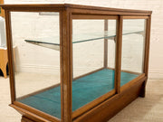 Art Deco Tiger Oak Mercantile Display Cabinet