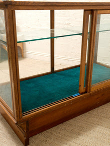 Art Deco Tiger Oak Mercantile Display Cabinet
