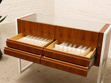 Danish Modern Wood & Glass Jewelry Display Case