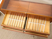 Danish Modern Wood & Glass Jewelry Display Case