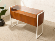 Danish Modern Wood & Glass Jewelry Display Case