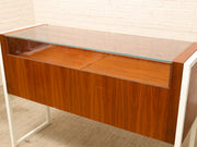Danish Modern Wood & Glass Jewelry Display Case