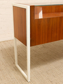 Danish Modern Wood & Glass Jewelry Display Case