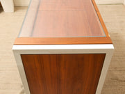 Danish Modern Wood & Glass Jewelry Display Case