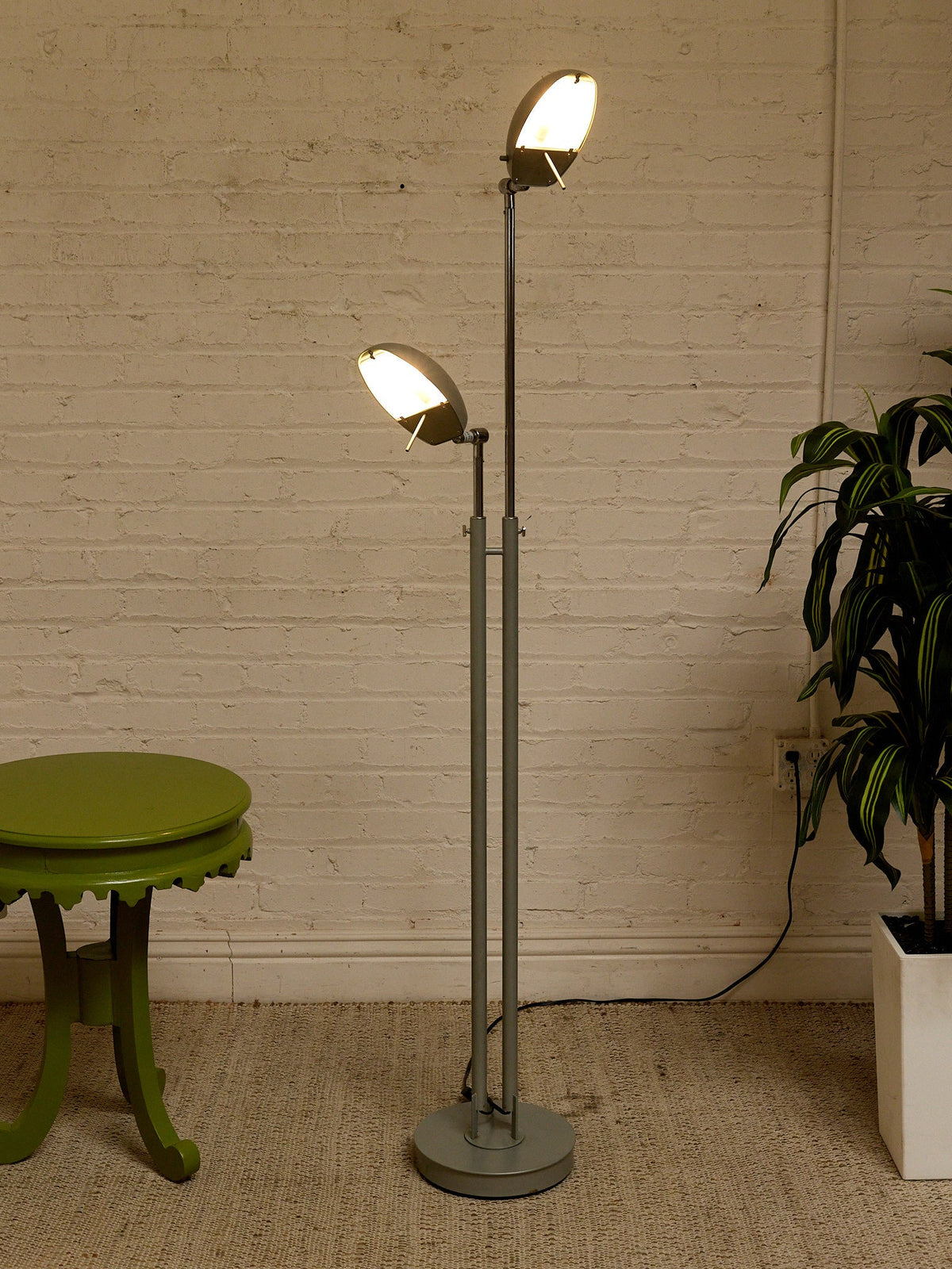 Vintage Double-Head Adjustable Dome Floor Lamp