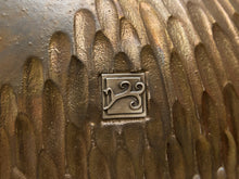Raku-Style Textured Bronze Ceramic Vase