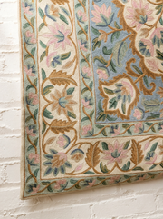 Vintage Floral Needlepoint Tapestry