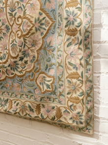 Vintage Floral Needlepoint Tapestry