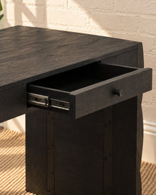 Sydney One-Drawer Sculptural Desk in Charcoal