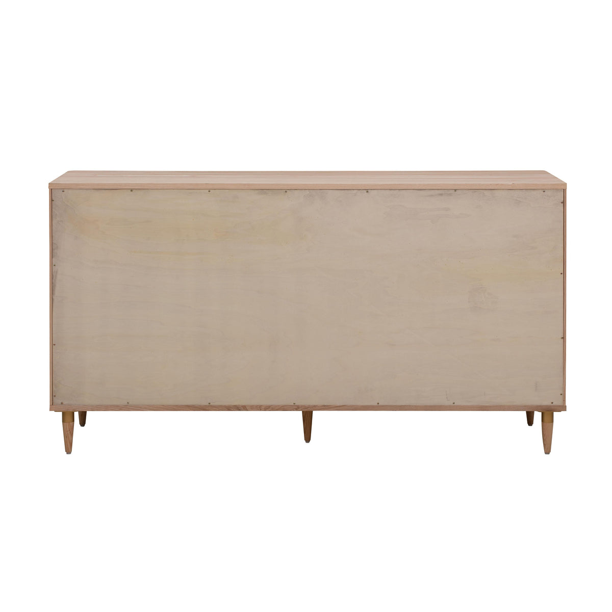 Carmen 63" Natural Ash and Cane 6-Drawer Dresser