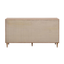 Carmen 63" Natural Ash and Cane 6-Drawer Dresser