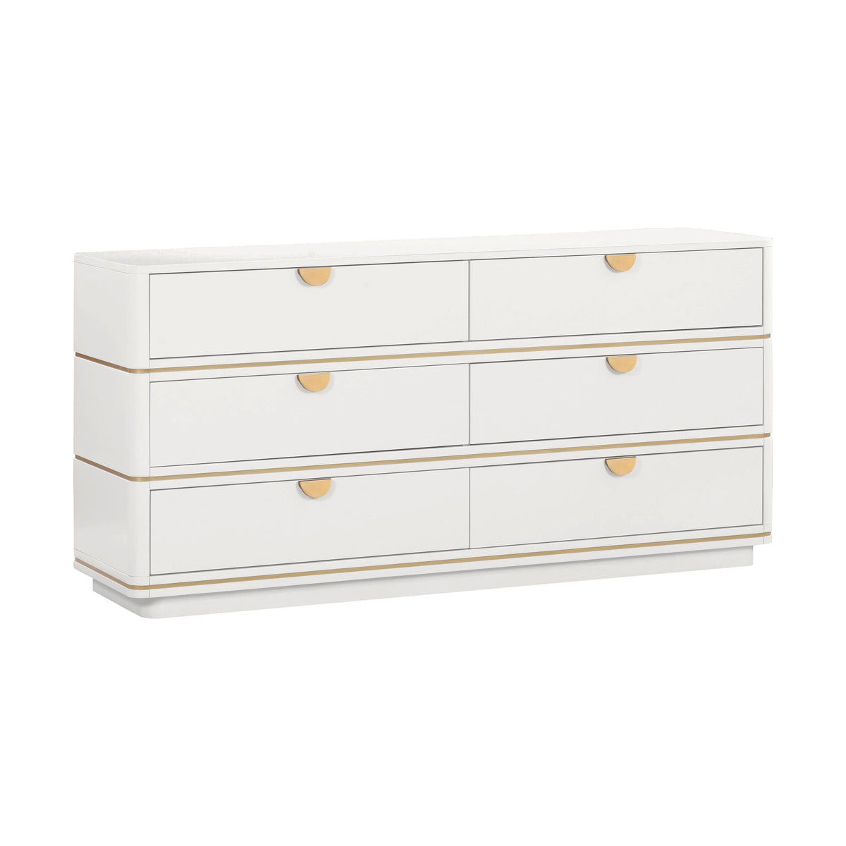 Julieta 62" Acacia Wood 6-Drawer Dresser