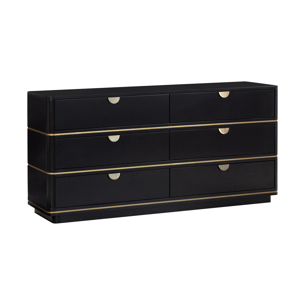 Julieta 62" Acacia Wood 6-Drawer Dresser