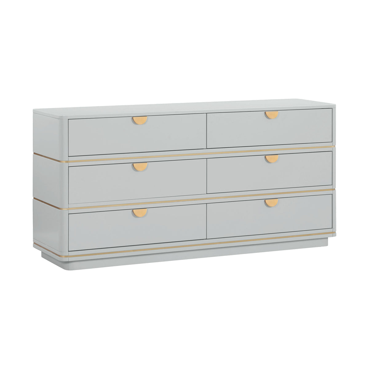 Julieta 62" Acacia Wood 6-Drawer Dresser