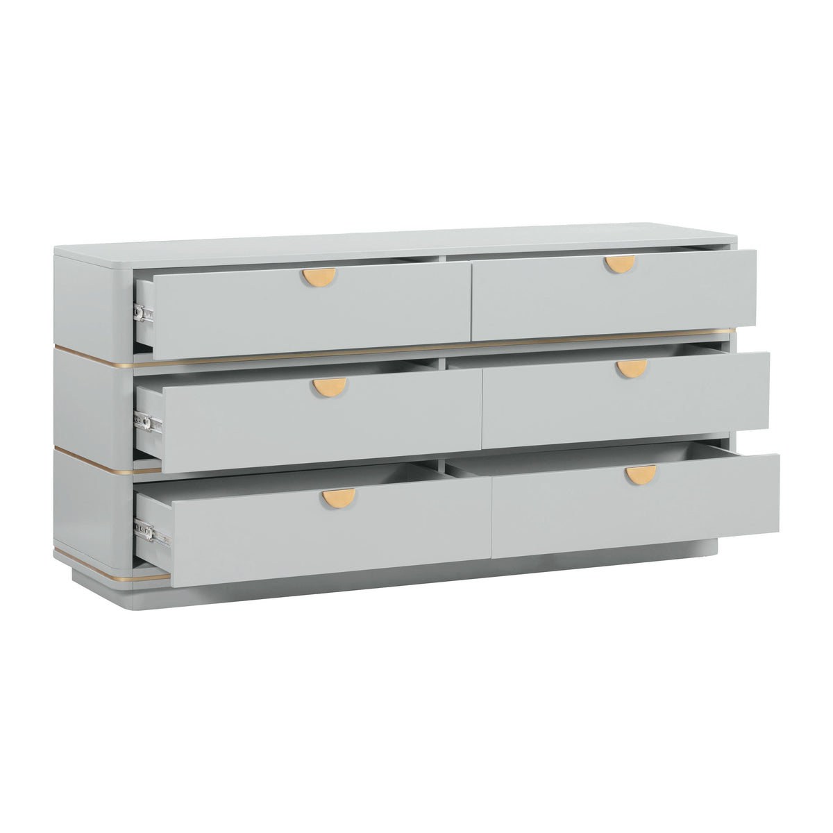Julieta 62" Acacia Wood 6-Drawer Dresser