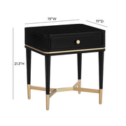 Julieta 19" Acacia Wood Nightstand With Drawer