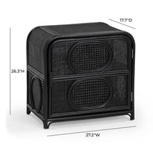 Tina 27" Rattan Nightstand With Storage