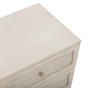 Grappa 22" Wood & Raffia Wavy 2-Drawer Nightstand