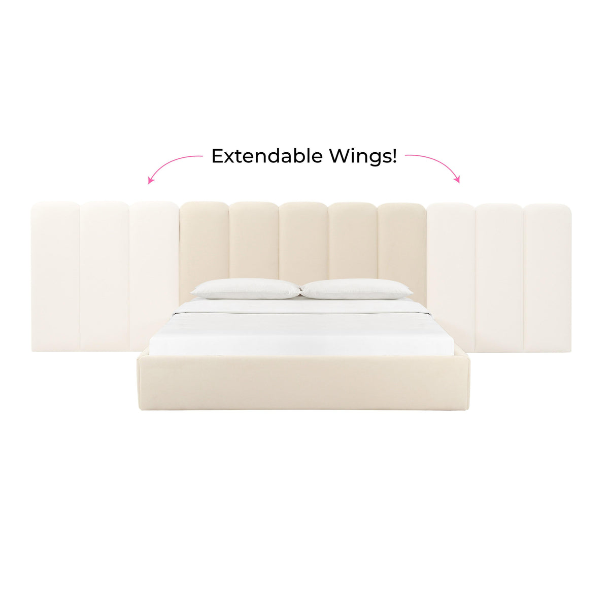 Palani Performance Velvet Headboard Wings