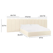Palani Performance Velvet Headboard Wings