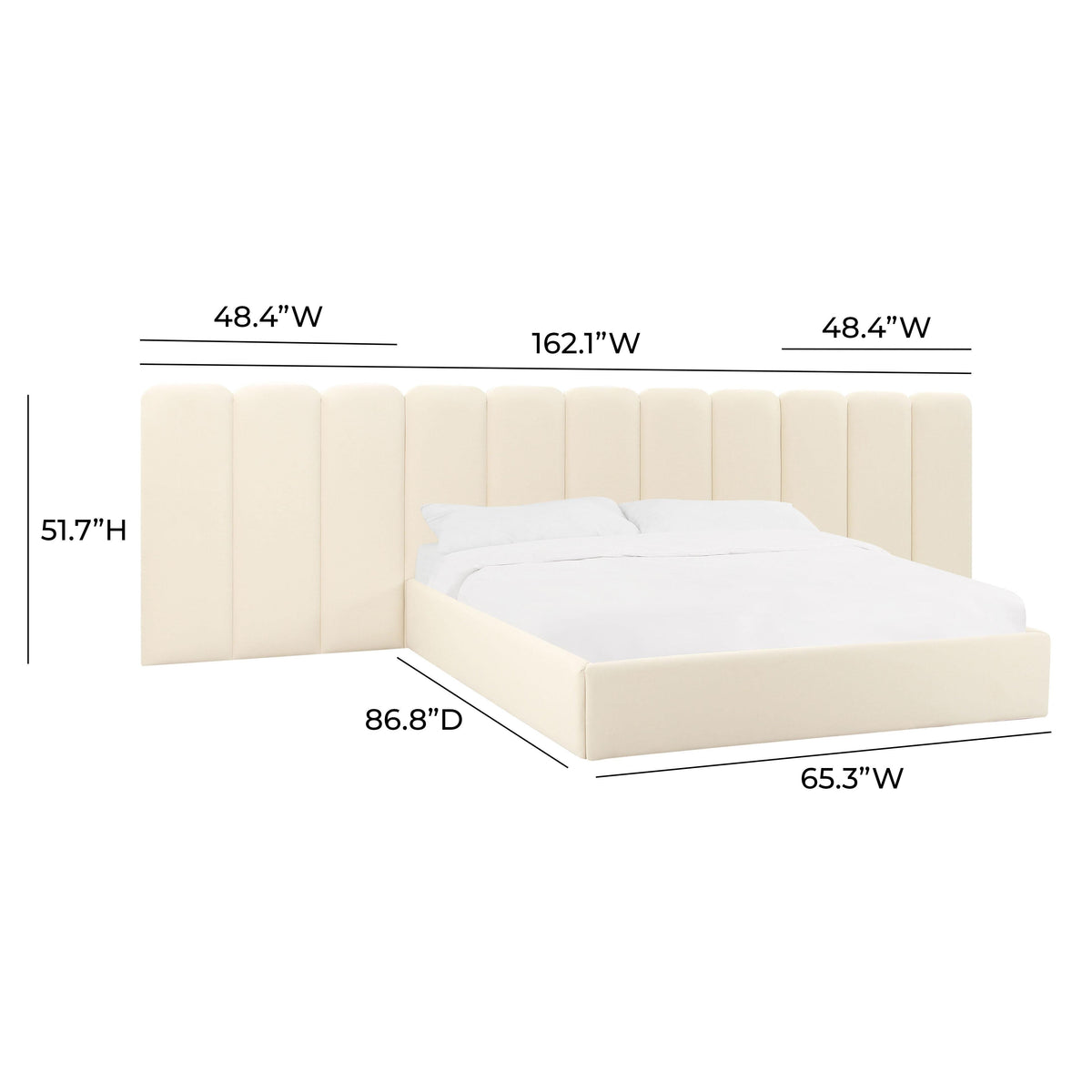Palani Performance Velvet Headboard Wings