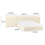 Palani Performance Velvet Headboard Wings
