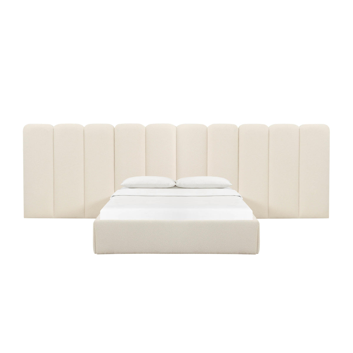 Palani Cream Performance Boucle Wings - Queen or King (Set of 2)