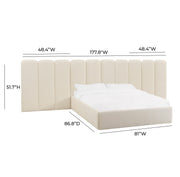 Palani Cream Performance Boucle Wings - Queen or King (Set of 2)