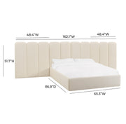 Palani Cream Performance Boucle Wings - Queen or King (Set of 2)