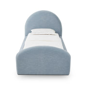 Moon Chambray Blue Performance Chenille Twin Trundle Bed